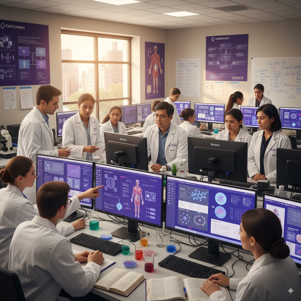 CarbConnect for Organizations for 大学・研究機関 - Professional medical imaging platform with AI analysis, secure collaboration, and organizational management tools 大学・研究機関 - CarbConnect for Organizations medical imaging platform dashboard interface showing secure sharing controls for veterinary practices